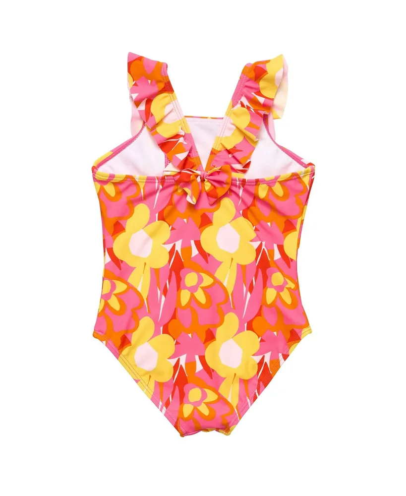 Pop of Sunshine Ruffle Shoulder Swimsuit Girls Infant