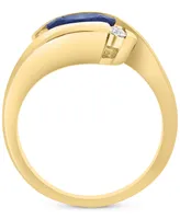 Effy Sapphire (1-3/8 ct. t.w.) & Diamond (1/20 ct. t.w.) Statement Ring in 14k Gold