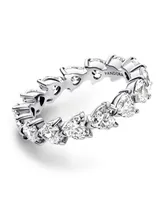 Pandora Sterling Silver with Clear Cubic Zirconia Hearts Ring