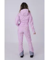 Women's Pink with Stars Chic Ski Suit