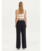 Nocturne Women's High Waisted Pants with Elastic Waistband