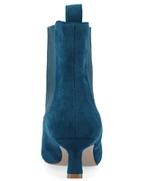 Journee Collection Women's Tenlee Wide Width Pointed Toe Kitten Heel Dress Booties