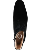 Journee Collection Women's Hazara Wide Width Velvet Block Heel Dress Booties