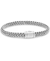 Devata Dragon Bone Oval 6mm Chain Bracelet Sterling Silver