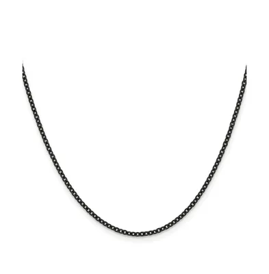 Chisel Black Ip-plated 2.3mm Cable Chain Necklace