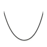 Chisel Black Ip-plated 2.3mm Cable Chain Necklace