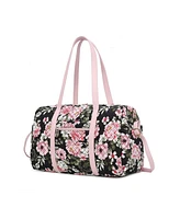 Mkf Collection Khelani Quilted Cotton Botanical Pattern Duffle Bag by Mia K