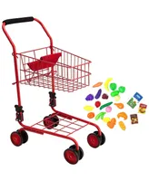 The New York Doll Collection Toy Shopping Cart Red