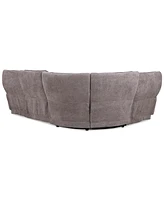 Deklyn 116" 4-Pc. Zero Gravity Fabric Sectional with 2 Power Recliners, Created for Macy's