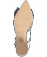 Journee Collection Women's Tailynn Canvas Slingback Heels