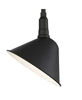 Neihart Industrial Barn Wall Light Sconce Black Hardwired 10 1/2" Fixture Curving Gooseneck Metal Arm for Bedroom Bathroom Vanity Reading Living Room