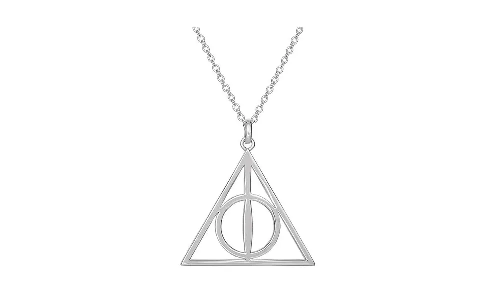 Harry Potter Women's Deathly Hallows Necklace - 18'' Chain