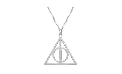 Harry Potter Women's Deathly Hallows Necklace - 18'' Chain