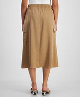 Bar Iii Women's Drawstring Waist Cargo Midi Skirt, Created for Macy's
