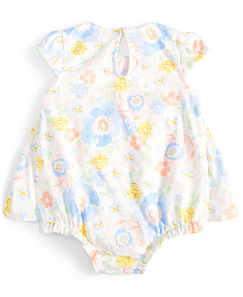 First Impressions Baby Girls Lilian Floral-Print Skirted Sunsuit, Created for Macy's
