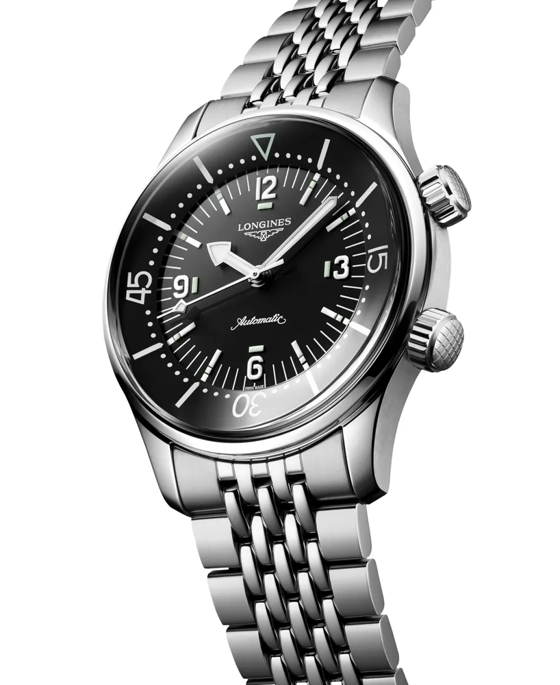 Longines Men's Swiss Automatic Legend Diver Stainless Steel Bracelet Watch 39mm