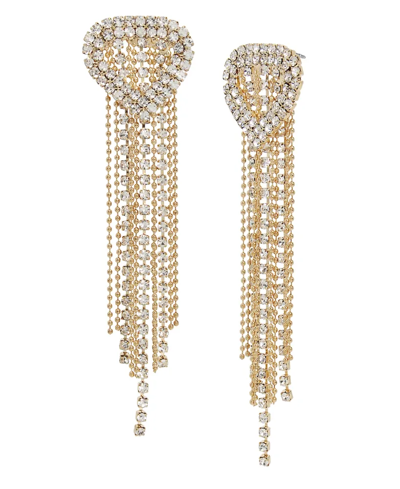 Gold Heart Chandelier Earrings