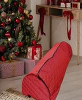 Northlight Quilted Rolling Christmas Tree Storage Bag for Trees Up to 12'