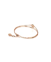 Swarovski White, Rhodium Plated or Rose Gold-Tone Meteora Bangle Bracelet