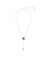 Swarovski Swan, Gray, Rhodium Plated Iconic Swan Y Pendant Necklace