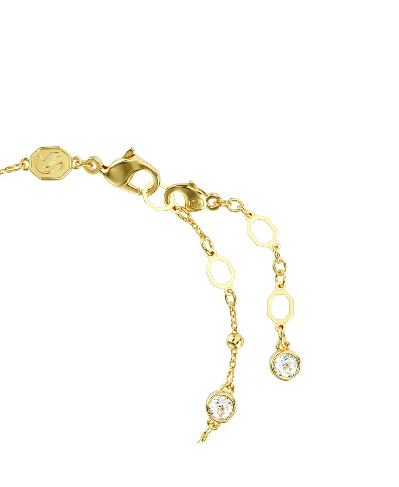 Swarovski Round Cut, White, Gold-Tone Imber Bracelet