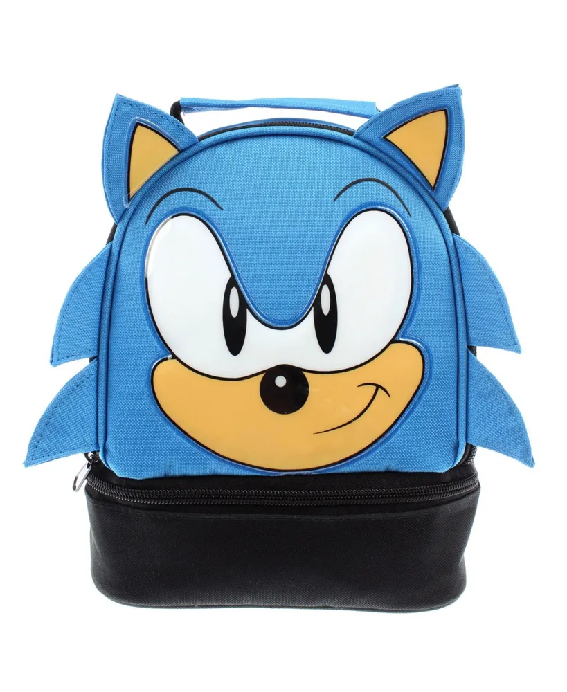 Sonic the Hedgehog Lunch Bag Big Face Dual Compartment Lunch Box Kit
