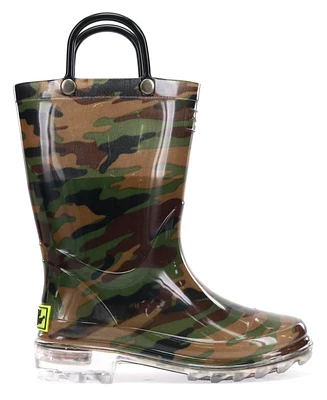 Toddler & Little Boy's Lighted Camo Rain Boot