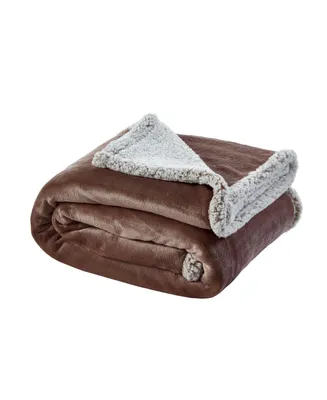 Cozy Tyme Orville Flannel Reversible Sherpa Throw 50"x60