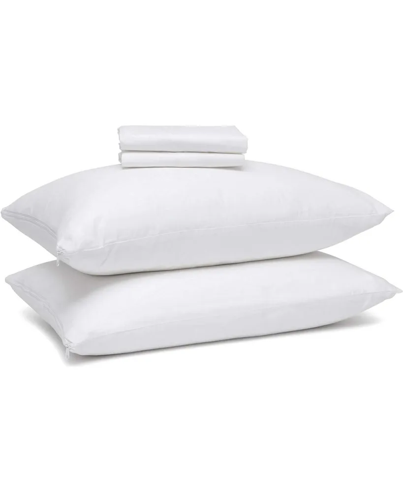 Micro puff Zippered Microfiber Pillow Protectors 2 Pack Standard