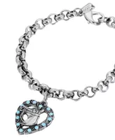 2028 Crystal Turquoise Horse Head Heart Shaped Bracelet