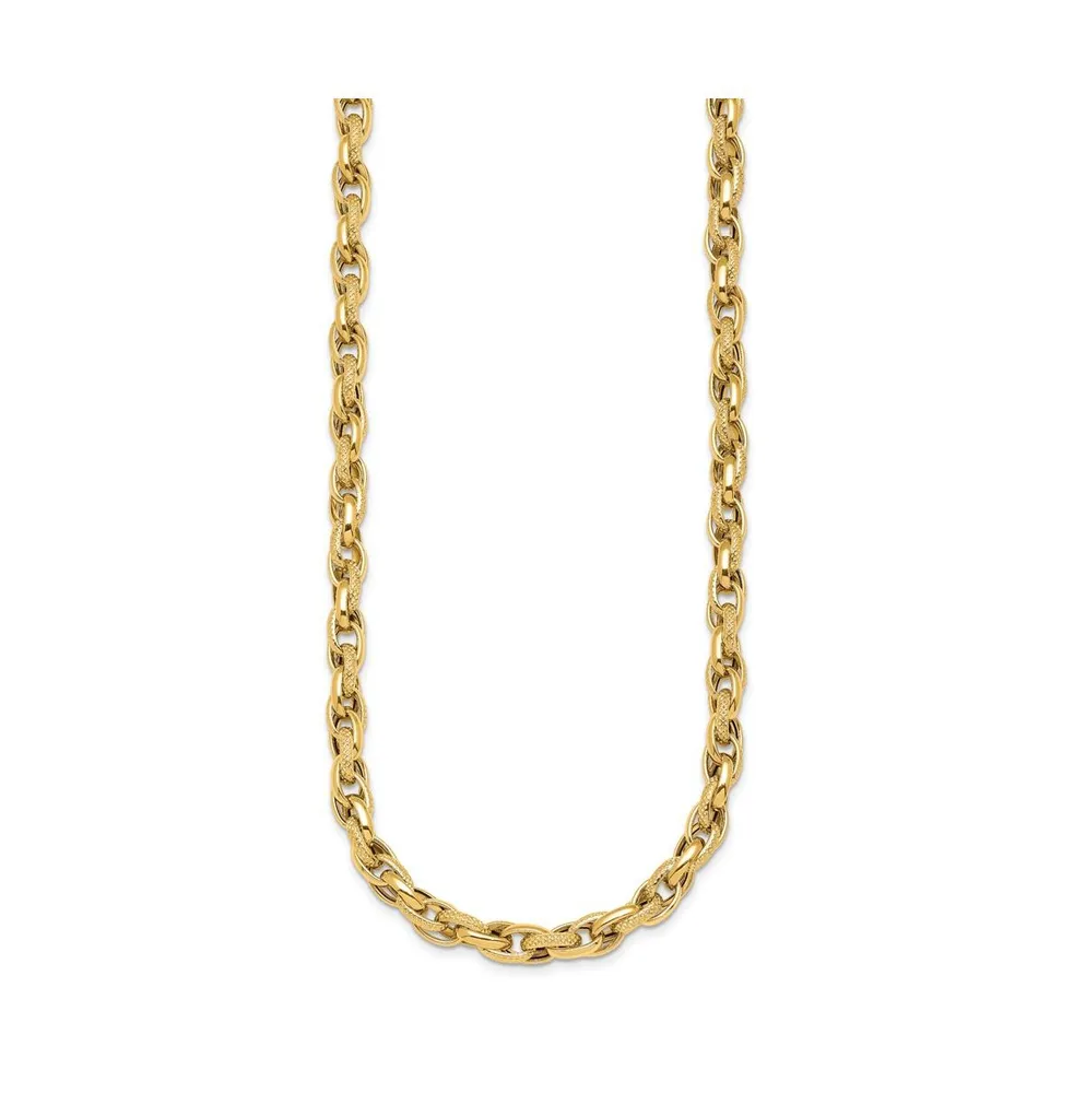 18k Yellow Gold Textured Necklace