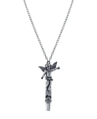 2028 Pewter Angel Whistle Necklace