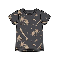 Boy Organic Cotton Printed T-Shirt Dark Gray - Toddler|Child