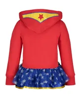 Warner Bros Justice League Wonder Woman Zip Up Costume Hoodie Toddler|Child Girls