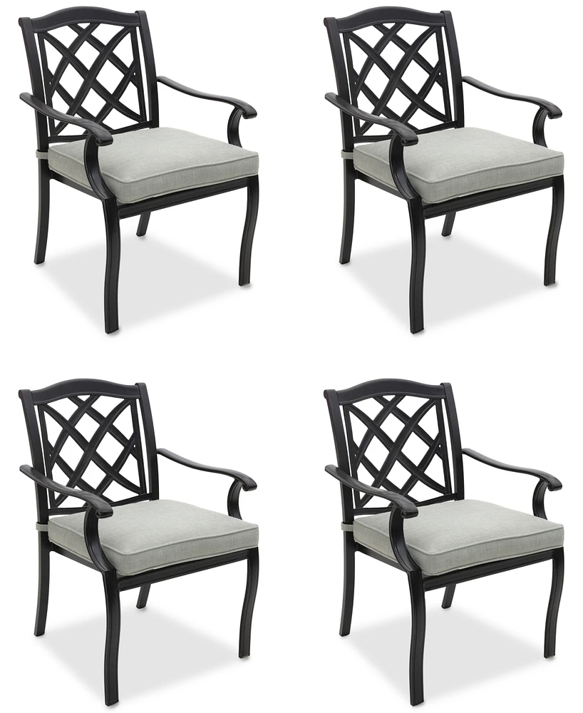 Wythburn Mix and Match Lattice Outdoor Dining Chairs, Set of 4, Created for Macy's