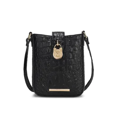 Mkf Collection Avery Faux Crocodile Embossed material Women's Cross body Bag by Mia K