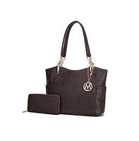 Mkf Collection Allison Signature 2Pcs Tote & Wallet set by Mia K.