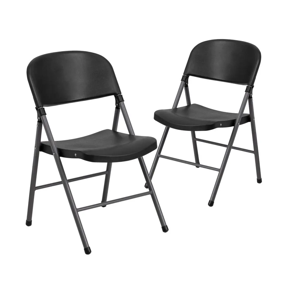 2 Pack Home & Office 330 Lb. Capacity Foldable Plastic Chair