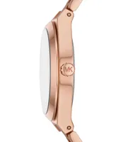 Michael Kors Women's Lennox Three-Hand Rose Gold-Tone Stainless Steel Watch 37mm