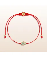 Charismatic Personality - White Enamel Hamsa Red String Bracelet