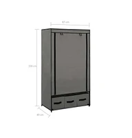 vidaXL Wardrobe 34.3"x19.3"x62.6" Fabric