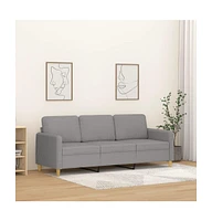 vidaXL 3-Seater Sofa Light Gray 70.9" Fabric