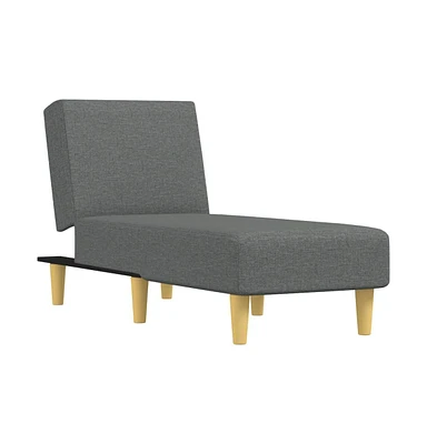 vidaXL Chaise Longue Dark Gray Fabric