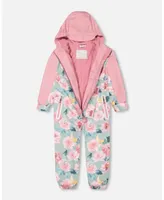 Girl One Piece Outerwear Suit Printed Watercolor Roses - Toddler|Child