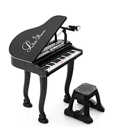 37 Keys Kids Piano Keyboard with Stool and Piano Lid