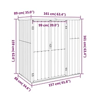 Garden Tool Shed Anthracite 63.4"x35"x63.4" Galvanized Steel