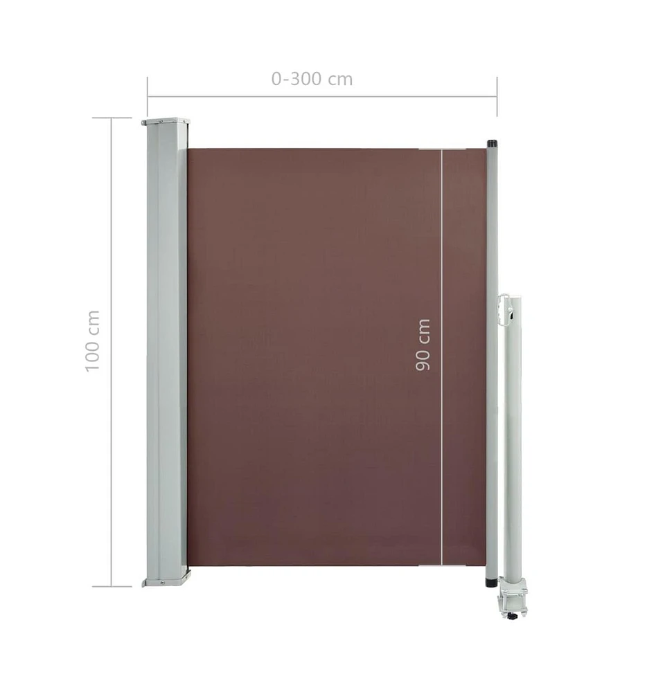 vidaXL Patio Retractable Side Awning 39.4"x118.1