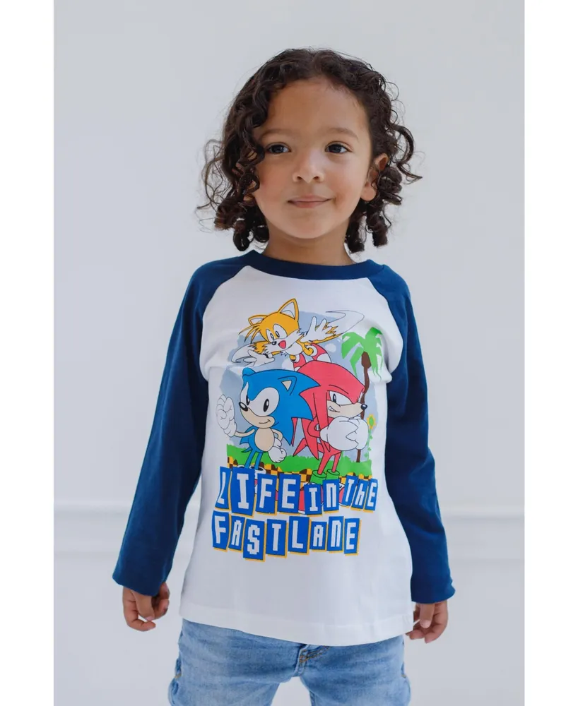 Sega Sonic the Hedgehog Tails Knuckles 2 Pack T-Shirts Toddler|Child Boys