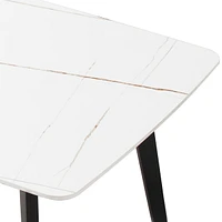 Porcelain Dining Table White 63"