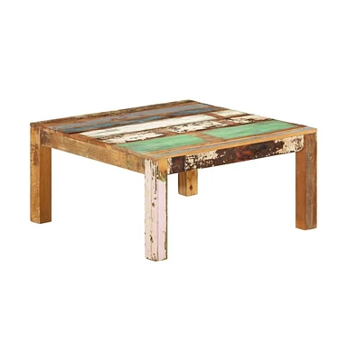 vidaXL Coffee Table 31.5"x31.5"x15.7" Solid Reclaimed Wood